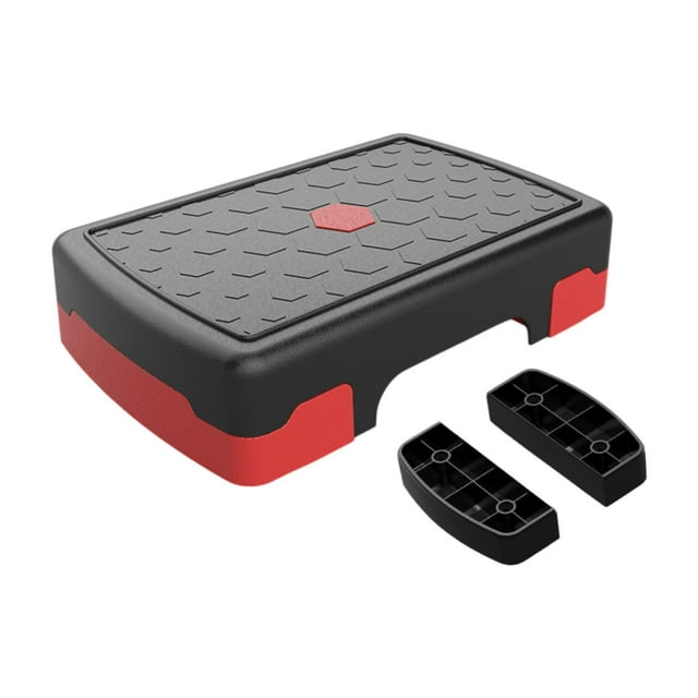 Tabla de equilibrio para ahorrar espacio con step aeróbico para entrenamiento de fuerza en el gimnasio Rojo Negro con Riser