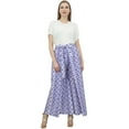thumbnail image 5 of Phagun Women's Cotton White Printed Fisherman Harem Pants Indian Trousers-S, 5 of 6