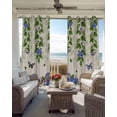 thumbnail image 6 of Spring Flowers Blackout Curtains for Bedroom Living Room Darkening Curtains 63 Inches Long Summer Vintage Botanical Butterfly Window Curtain 2 Panels Set Window Treatment Grommet Drapes 42"x63", 6 of 9