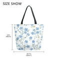 thumbnail image 5 of FORMRS Womens Canvas Tote Bag with Zipper Inner Pocket Shoulder Handbag, Forget Me Not, 5 of 7