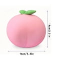 thumbnail image 3 of Yardvibe Giant Peach Squishies with OPP Bag, 5.5"x6.3" Jumbo Slow Rising Sensory Fidget Peach Stress Ball for Anxiety Relief, Soft Peach Fruit Squeeze Ball for Adults (C), 3 of 7