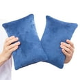 thumbnail image 3 of 2-Pack Green Microfiber Mini Pillows,Machine Washable Travel Pillows,Soft Memory Foam Travel Size 11X7 Inches,Machine Washable for Neck,Knee,Lumbar Support,Ideal for Napping,Pet Comfort,Blue, 3 of 8