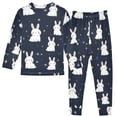 thumbnail image 2 of Rabbit Star Pattern Cotton Pajamas 2 Piece Set Sleepwear Soft and Comfortable Homewear Nightwear, 2 of 7