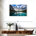 thumbnail image 3 of Elephant Stock Beauty Of Banff Wall Art - Horizontal Canvas Wall Art - Living Room Wall Decor - Nature Canvas - Teal And Beige Decor - 30" x 20", 3 of 8