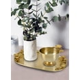thumbnail image 3 of Serene Spaces Living 14.5" Suvarna Serving Tray, Food-Safe, Golden Tableware, Single, 3 of 6