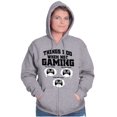 thumbnail image 3 of Things I Do When Not Gaming Zip Up Hoodie Men's Women's Brisco Brands S, 3 of 6