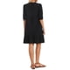 thumbnail image 3 of Vestido Babydoll Chic de Verano para Mujeres con Bordado, Mangas Abullonadas y Dobladillo con Volantes, Vestidos Cortos S Negro, 3 of 6