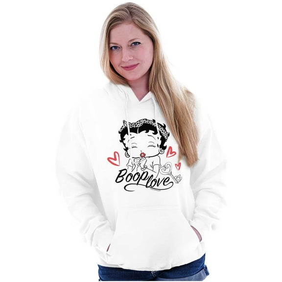 Betty Boop Love Hearts Cute Women Plus Size Hoodie Brisco Brands 2X