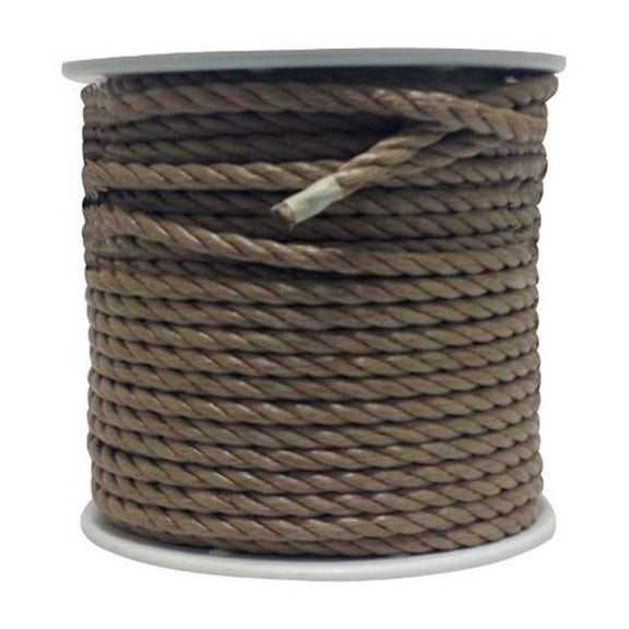 Wellington J3232S0300S Twisted Poly Rope Spool  Brown - 0.5 in. x 200 ft.