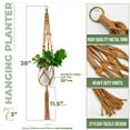 thumbnail image 6 of Sorbus Macrame Plant Hanger (8 Pack) Indoor Outdoor Hanging Plant Pots Cotton Rope, Elegant for Home, Patio, Garden (Brown), 6 of 7