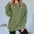 thumbnail image 2 of MXUIKV Sweatshirts Hoodies for Women Drawstring Loose Fitted Long Sweatshirts Activewear Homewear Casual Shirts Solid Color, 2 of 8