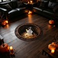thumbnail image 6 of Halloween 3D Optical Illusion Round Area Rug, 24in Ghost and Spirit Stone Well Visual Floor Mat, Washable Decorative Carpet for Entryway, Bedroom, Porch & Halloween Party Decor (C), 6 of 8