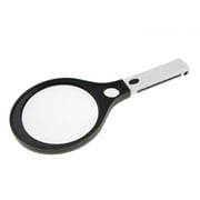 Racket Type 3X 10X Handheld LED Light Magnifier Magnifying Glass Lens Jewelry Loupe