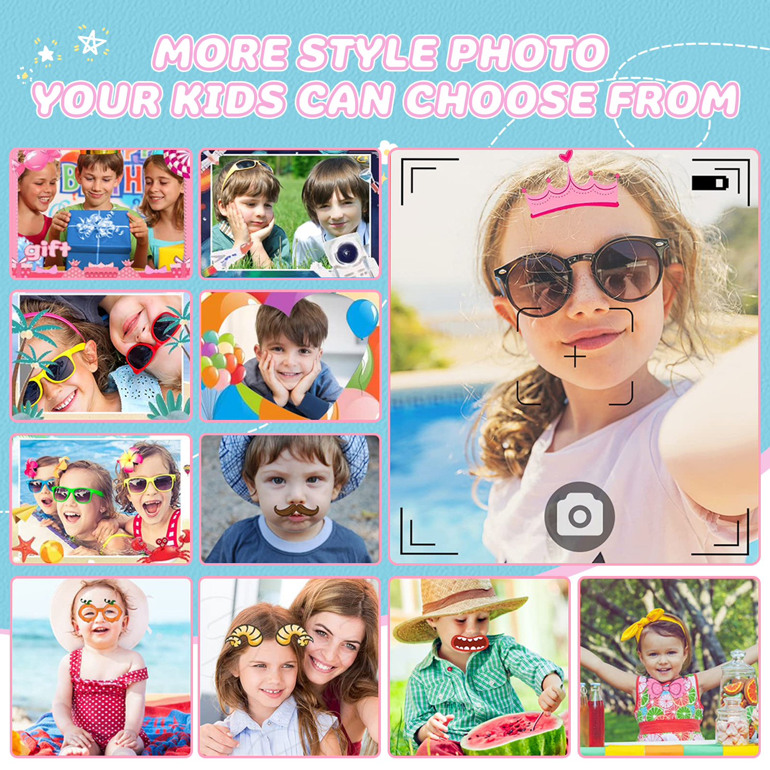 Inadays Kids Instant Print Digital Camera 1080P Pink Unicorn photo 7