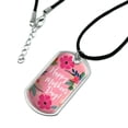 thumbnail image 2 of Happy Mother's Day Mom with Flowers Military Dog Tag Pendant Necklace with Cord, 2 of 5