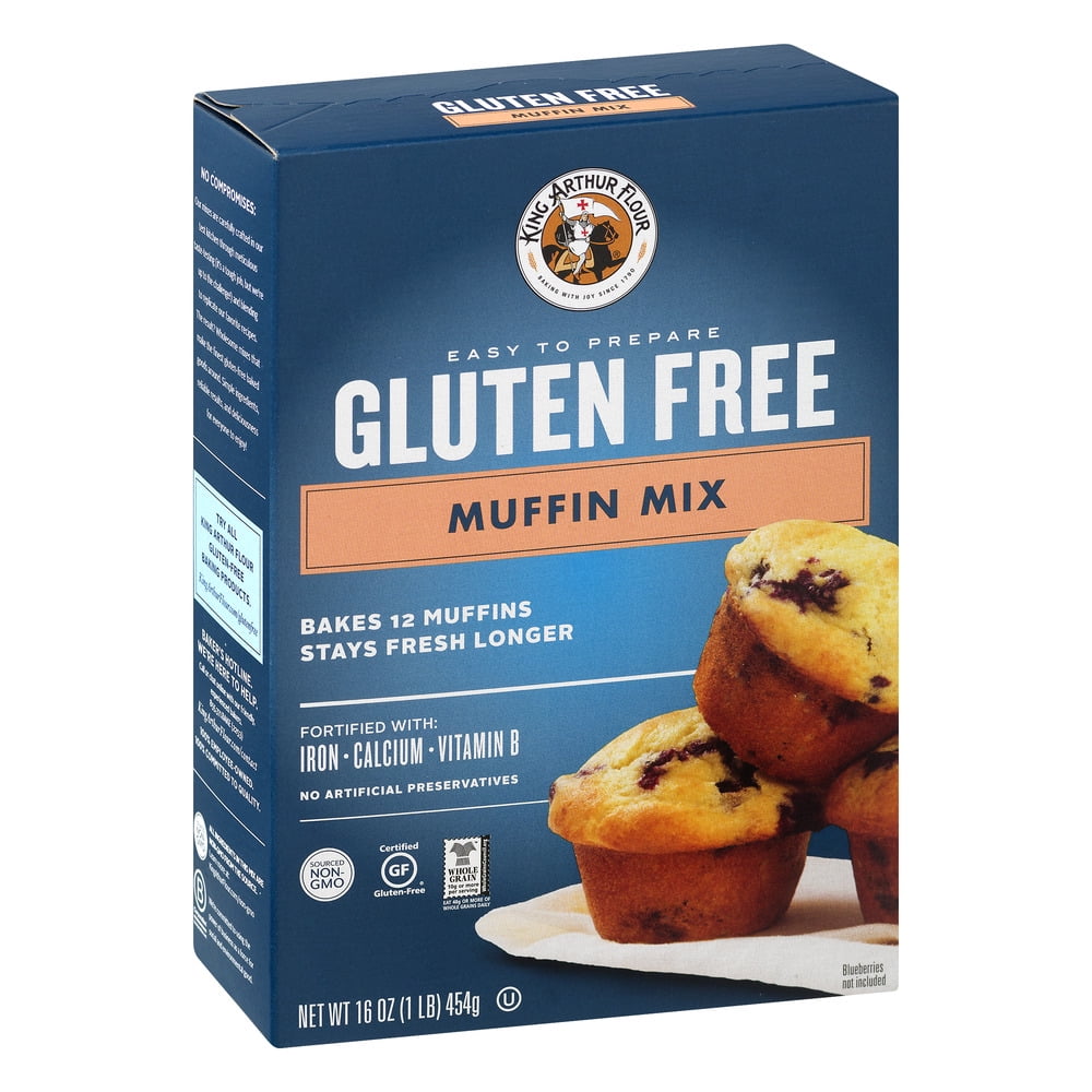 6 PACKSKing Arthur Flour Gluten Free Muffin Mix 16 oz. Box 71012075096