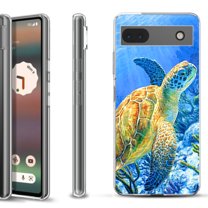 Slim-Fit Gel TPU Phone Case for Google Pixel 6a, by OneToughShield ® - Sea Turtle