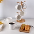 thumbnail image 3 of Kit 6 Tazas Porcelana Incluye Base De Madera Porta Tazas, 3 of 4
