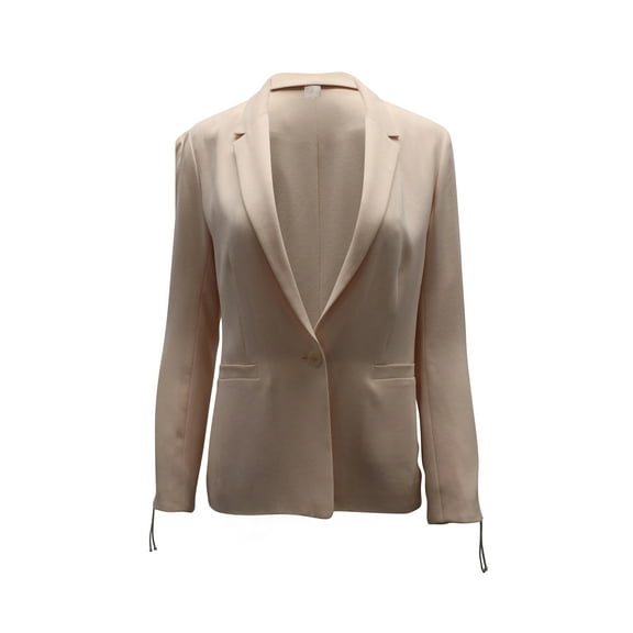 Pre-Owned Maje Crepe Single-Breasted Jacket in Peach Acetate