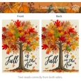 thumbnail image 4 of Fall Garden Flag 12x18 Inch Double Sided Small Burlap Autumn Tree Maple Leaves Holiday Flag for Outside Yard Decoration, 4 of 6