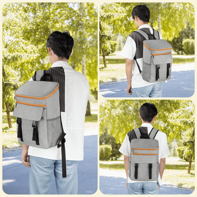 Stylish Insulated Cooler Backpack Leakproof Waterproof Travel Camping Beach Amazon.com : Hulongo 30L Large Cooler Backpack, Leakproof  main image 2