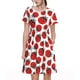 thumbnail image 1 of Fotbe Cartoon Ladybug Vestido Largo de Moda para Mujer, Vestido Tipo Camiseta con Manga Corta y Estilo Casual a Rayas y Bloques de Color, 1 of 6