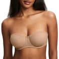 thumbnail image 2 of Women's Mesh Strapless Bra Sheer Unlined See Through Underwire Bras Plus Size, 2 of 5