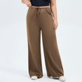thumbnail image 4 of Women High Waisted Plus Size Yoga Pants Stretchy Wide Leg Yoga Trousers With Pockets Baggy Workout Running Leggings, 4 of 6