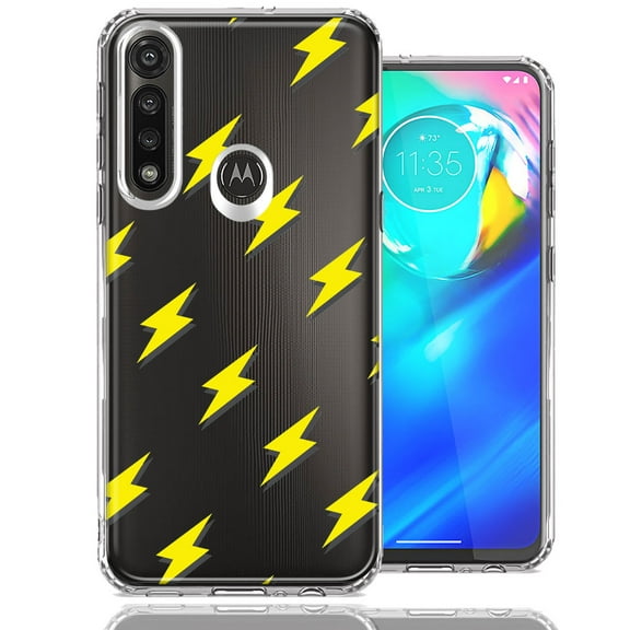 MUNDAZE for Motorola Moto G Power Electric Lightning Bolts Design Double Layer Phone Case Cover