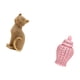 thumbnail image 5 of Figura decorativa de gato de resina con tapa de jarrón de porcelana floral. Adorno de animal para estantería, sala de estar, dormitorio, entrada,, 5 of 6