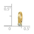 thumbnail image 6 of Auriga Fine Jewelry 14K Yellow Gold Ring with Light Blue Cubic Zirconia Charm Pendant for Women (W- 6.6mm), 6 of 6