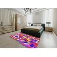 thumbnail image 4 of Ahgly Company Indoor Rectangle Patterned Violet Red Pink Abstract Area Rugs, 8' x 12', 4 of 6