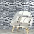 thumbnail image 6 of MoreFarther Gray Brick Peel and Stick Wallpaper Self Adhesive Removable Wall Paper, 17.71x236.22in, 6 of 8