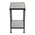 thumbnail image 4 of Beaumont Lane Modern Resin and Bone Inlay Side Table in Gray Bone Inlay, 4 of 7