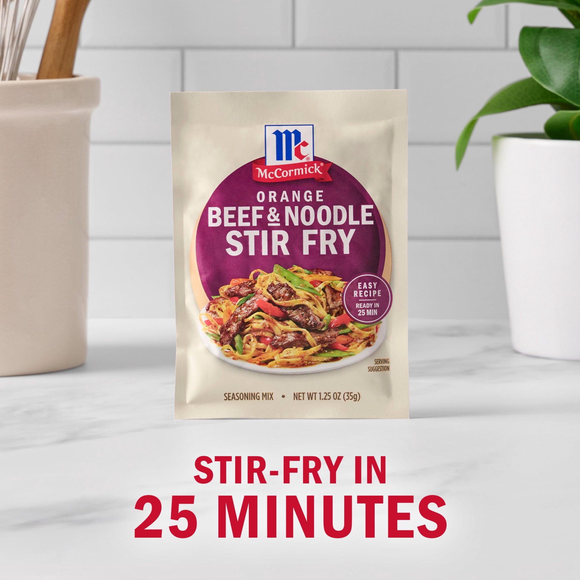 (12 pack) McCormick Orange Beef & Noodle Stir Fry Seasoning Mix, 1.25 oz Packet