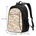 thumbnail image 5 of Balery Tropical Flamingo Pineapple Print USB Charging Backpack for Men and Women - Water-Resistant, Anti-Theft Laptop Backpack with USB Port for Travel, Work, School, and College, 5 of 7