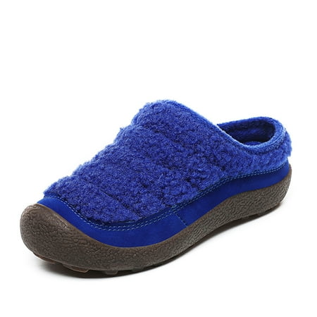 

Engtoy Boys Girls Cozy House Slippers Warm Plush Winter Cotton Slipper Kids Cute Dinosaur outdoor Shoes Non-Slip