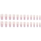 thumbnail image 4 of 24 Pcs Long Ballerinas False Nail Butterfly Press on Nail Acrylic Nail French Tip Stick on Nail Manicures Supplies, 4 of 4