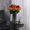thumbnail image 2 of Ramos de rosas artificiales, rosas de seda realistas para decoración del hogar para fiestas de bodas, 10 piezas de flores artificiales artesanales de alta calidad para sus proyectos creativos de, 2 of 5