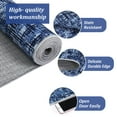 thumbnail image 5 of 2x6 Runner Rug Washable Kitchen Modern Abstract Runner Rug for Hallway Contemporary Solid Rug Non-Slip Foldable Aesthetic Accent Floor Carpet for Living Room Bedroom, Blue, 5 of 7