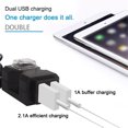 thumbnail image 3 of Labymos Dual USB Motorcycle Phone Charger with Waterproof Switch, 9-24V Input, 2.1A+1A Output, ABS Material, Handlebar & Rearview Mirror Mount, 1.5m Cable, Black CD-3021, 3 of 6