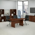 thumbnail image 2 of Bush Business Furniture 72W x 36D Boat Shaped Conference Table with Wood Base in Hansen Cherry, 2 of 5