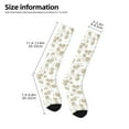 thumbnail image 5 of Bingfone Compression Socks For Women And Men Long Socks For Running Athletic Cycling Nurse-Vintage Stylized White Color, 5 of 9