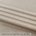 thumbnail image 5 of Extra Long Shower Curtain 84 Inches Length, Flax Linen Like 240GSM Heavy Weight Fabric Shower Curtain with Hooks Hotel Luxury Washable, Taupe , 72x84 Inch, 5 of 7