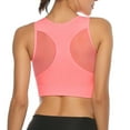 thumbnail image 2 of Charmgo Bralettes for Women Clearance, Women's Longline Sports Bra High Impact Yoga Tops Built In Bra Crop Top Sports Bra Wireless Racerback Bra Sports Bras for Women Bras for Women Pink, 2 of 3