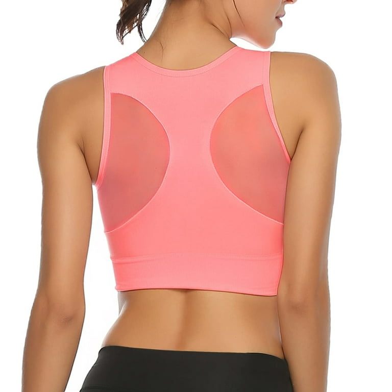 MRULIC sports bras for women Women's Seamless MID Solid Color