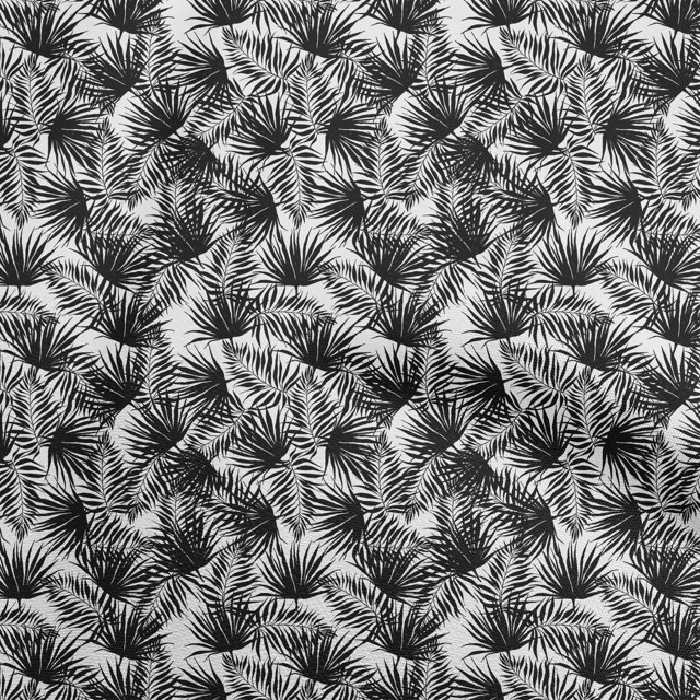 oneOone Tissu Popeline de Coton Noir Matériel de Robe Tropicale Tissu Imprimé Tissu au Mètre 56 Pouces de Large