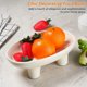 thumbnail image 3 of Frutero de cerámica de 3 patas, cuenco decorativo para encimera de cocina, cesta de frutas única para decoración del hogar, cuenco ovalado grande de 10.0 in para pan, postres, aperitivos, 3 of 7