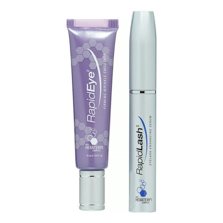 ($80 Value) RapidLash Eyelash Enhancing Serum and RapidEye Firming Wrinkle Smoother Cream Value Set (Walmart Exclusive (Best Drugstore Eyelash Serum)