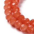thumbnail image 3 of 20Strand Baking Painted Imitation Jade Glass Bead Strands Faceted Rondelle Tomato 10x8mm Hole: 1mm 63~65pcs/strand 18.90''(48~50cm), 3 of 5